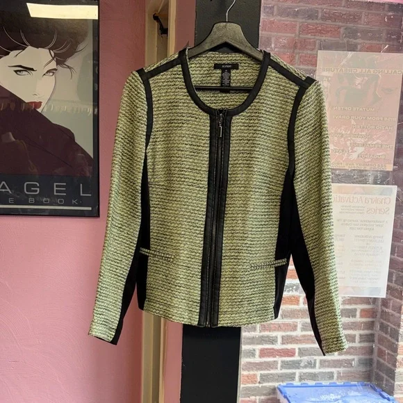 Alfani Green and Black Textured Blazer - Picture 1 of 6